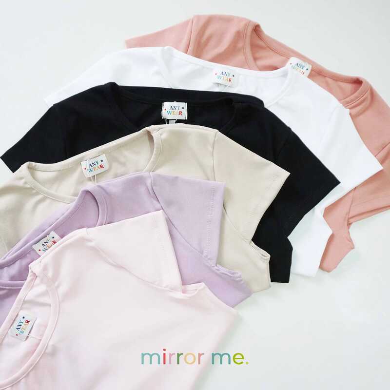 Mirrorme เสื้อคอกลมแขนสั้น ยืดเยอะ ใส่สบาย