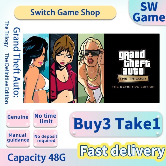 grand theft auto: the trilogy  the definitive edition gta Nintendo Switch2 Game（BUY 3 Take 1）