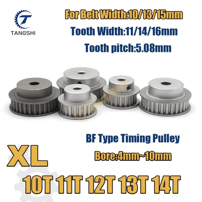 XL 10 11 12 13 14teeth Synchronous Timing Pulley Bore 4mm to 10mm for Width 10/13/15mm Belt XL 10T