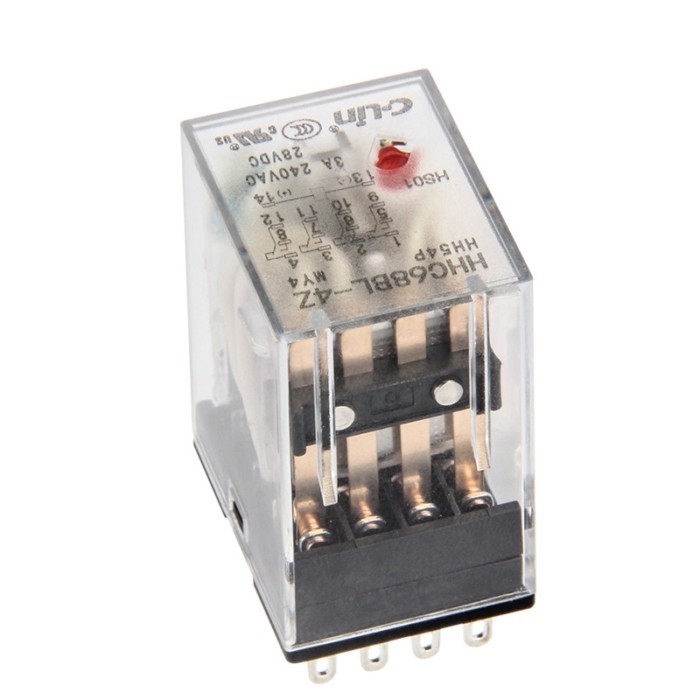 HHC68B-4Z Intermediate Solid State Relay HH54P AC/DC 24V 12V 36V 110V 220V 380V Small Magnetic MY4N