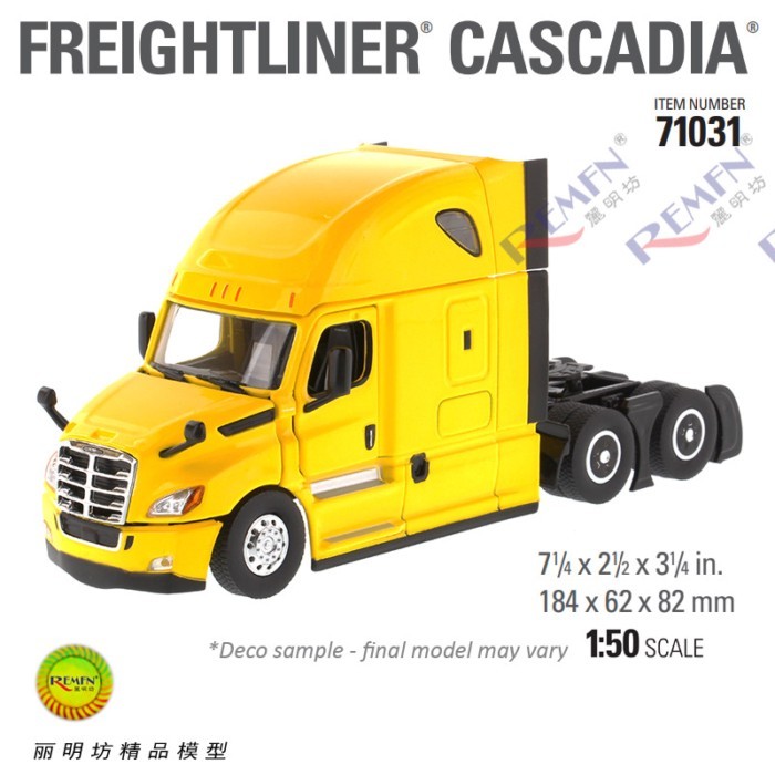 Freightliner New Cascad Container Trailer DM รถบรรทุกรถพ่วงสินค้า 1: 50 รุ่น 71031