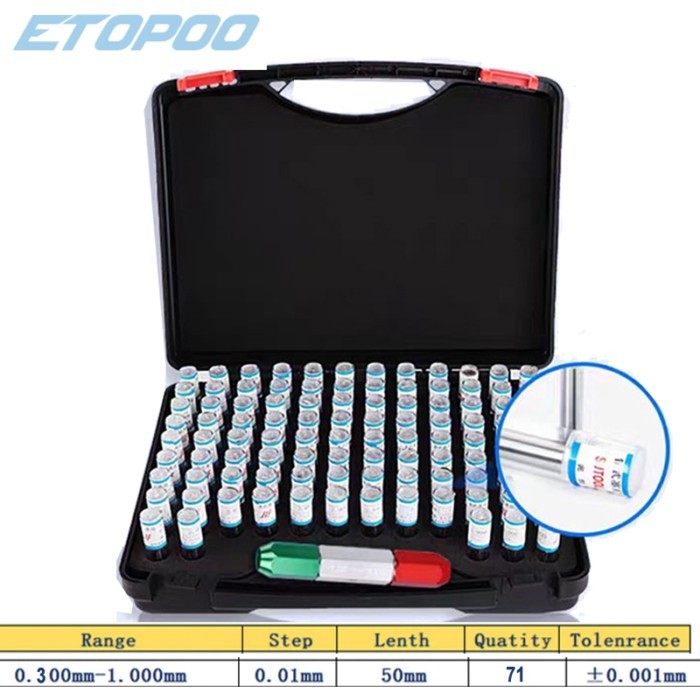 0.3-1.00mm Precision Steel Pin Gauge 0.3-1 step 0.01mm Smooth Plug Gauge Hole Gauge set pin Measuri
