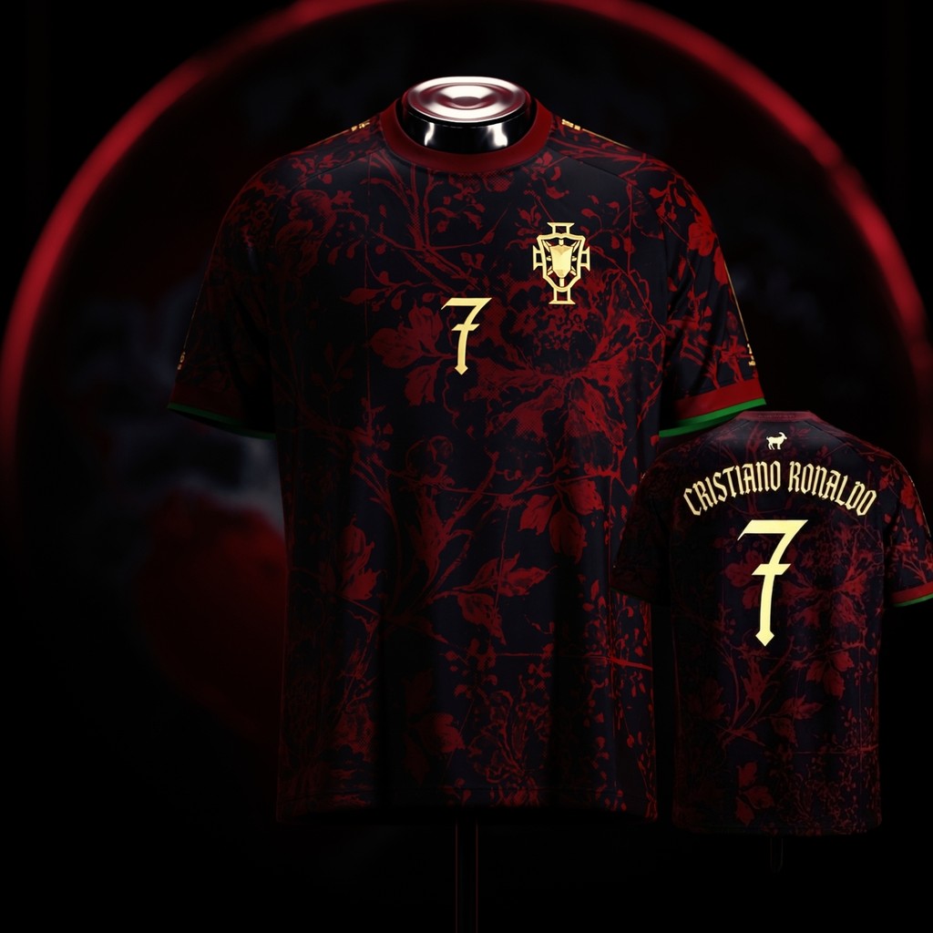 2026 Cristiano Ronaldo 7 Siu Portugal Heritage Football Jersey ผู้ชายผู้หญิง Breathable Quick-dry Y2
