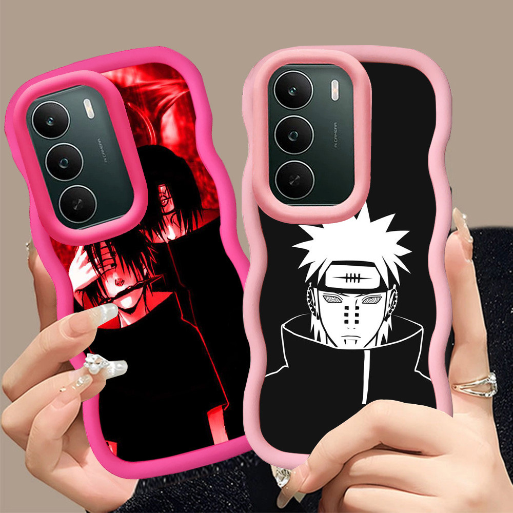 MERAH A-14 อะนิเมะ Naruto Casing สําหรับ Infinix HOT 30i 60 40i ITEL City 100 60i สีดําสีแดงสีชมพูกร