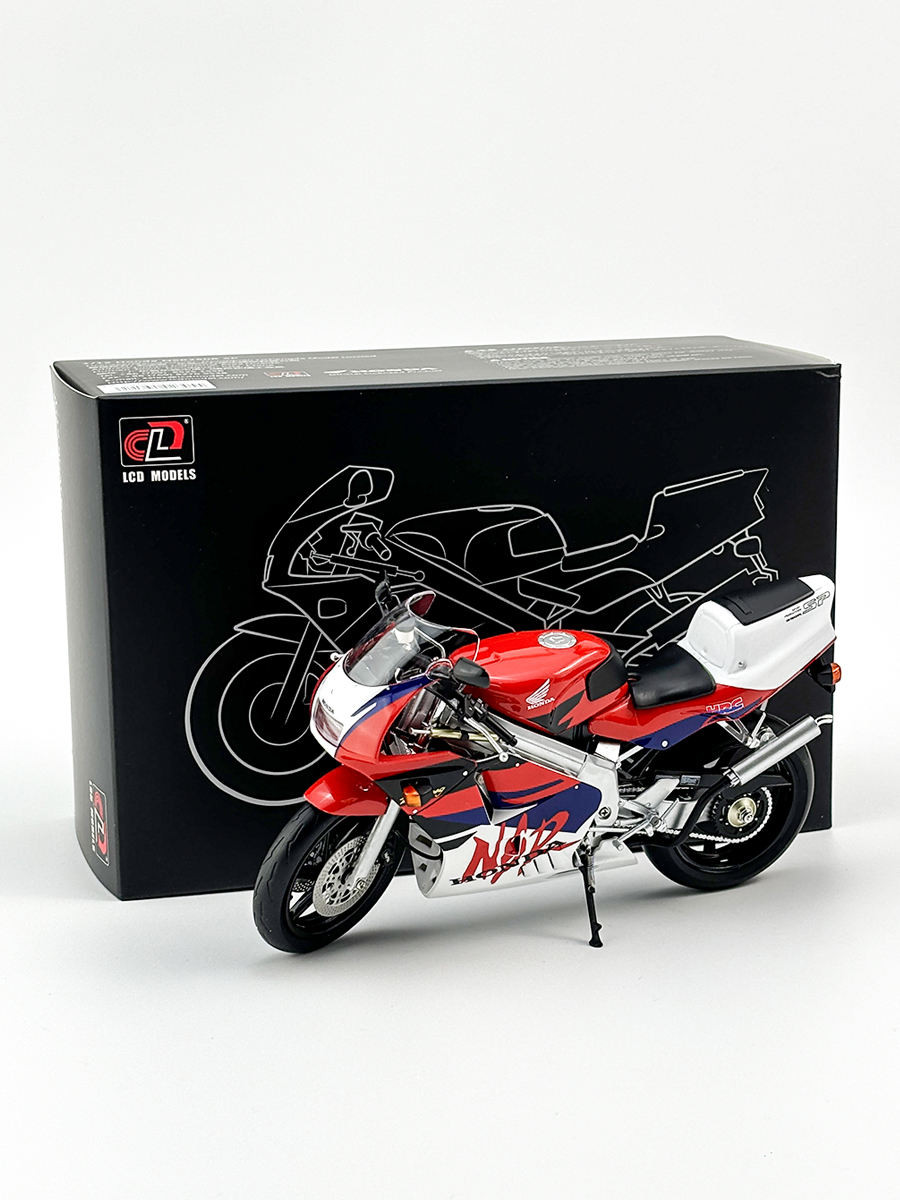 คลังสินค้าพร้อม LCD 1: 12 Honda NSR250R SP Motorcycle Fire Chariot Alloy Model Collection Jewelry Ou