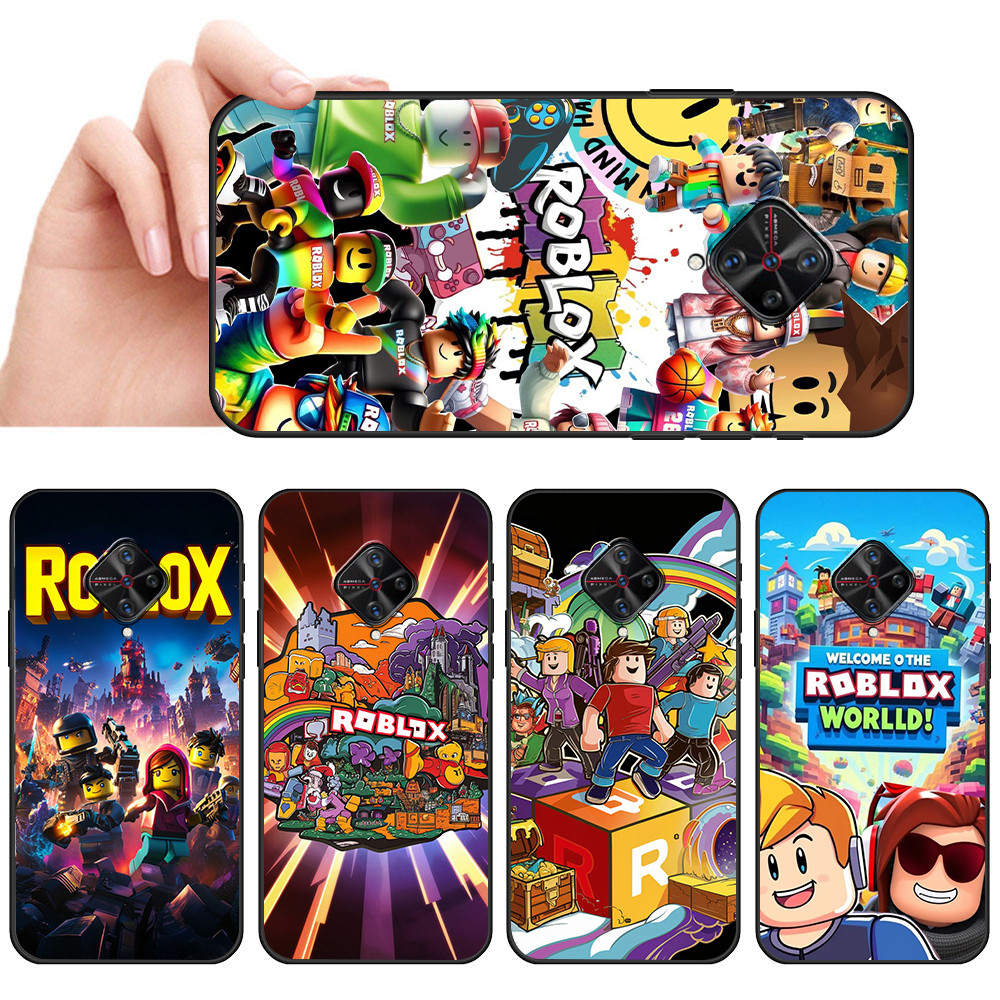 เคสโทรศัพท์สีดําแบบนุ่มสําหรับ Vivo S1 Pro Y9S X50 Lite SX43 ROBLOX ปลอกป้องกันการล่มสลายฝาครอบป้องก