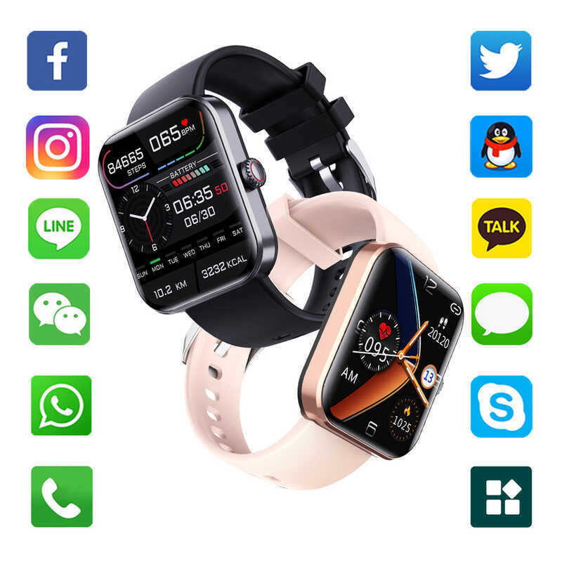 F57L สมาร์ทนาฬิกา Heart Rate ความดันโลหิต Body อุณหภูมิการตรวจสอบข้อมูล Push หลายกีฬา SmartWatch