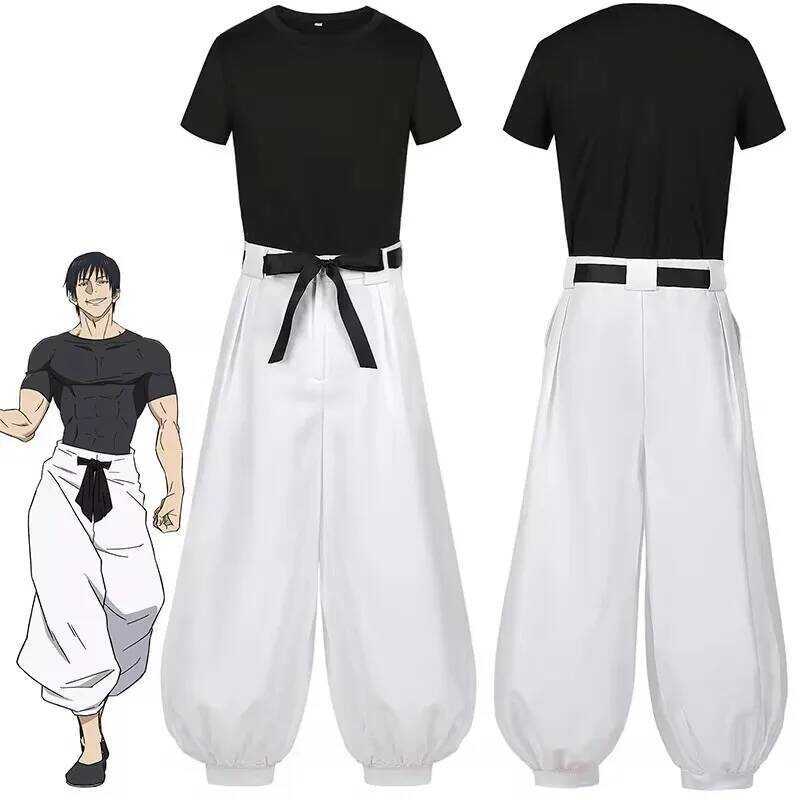 C Jujutsu JJK Manga Anime Fushiguro Toji Satoru Gojo Cosplay Costume T- Pants Halloween Christmas