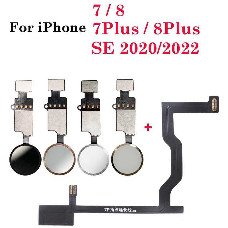สายแพรเชื่อมต่อปุ่มกลับหน้าจอหลักสำหรับ iPhone 7 8 Plus SE 2020 2023 ใหม่ 1 ชิ้น ไม่มี Touch ID