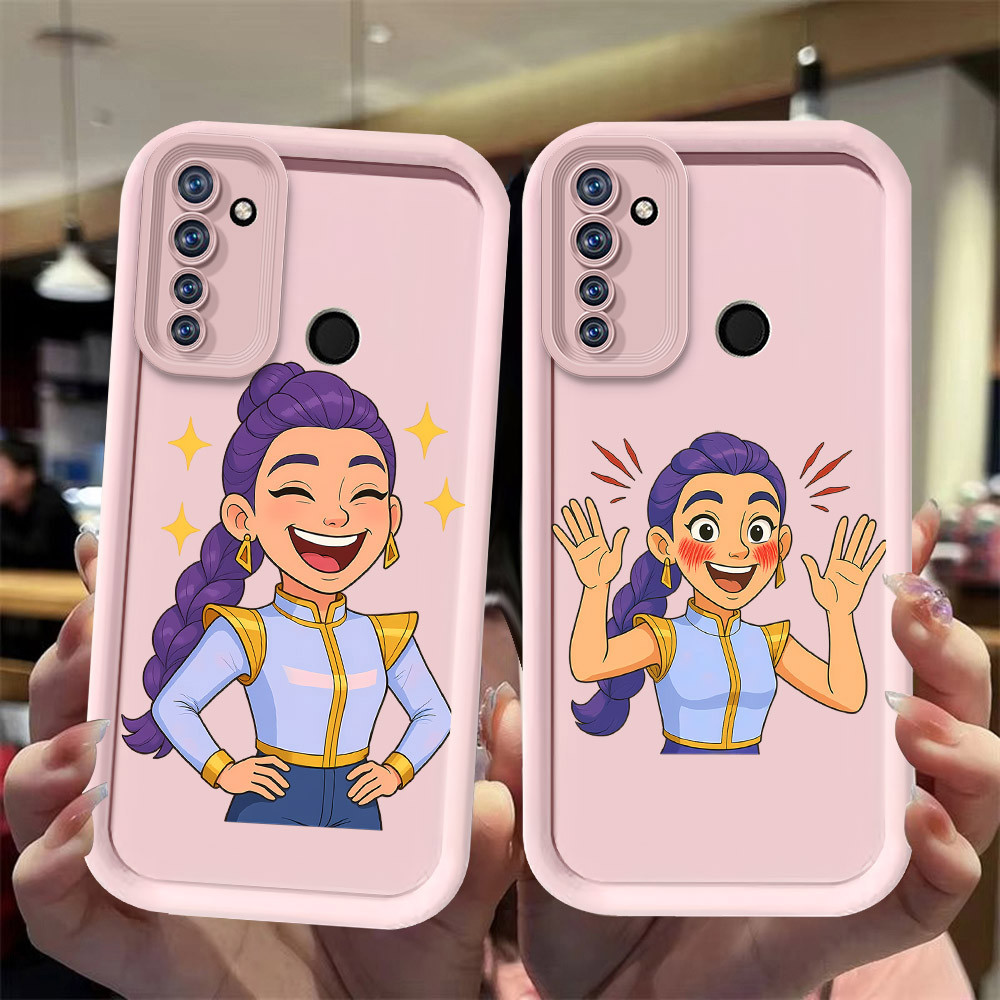 J-9 Kpop Demon Hunters ดำขาวชมพูเคสโทรศัพท์หรับ Realme 5S Q 5 7i 5i C17 Pro