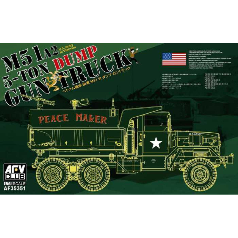 AFV Club AF35351 M51A2 5-Ton Dump Gun Truck 1/35 Static model kit