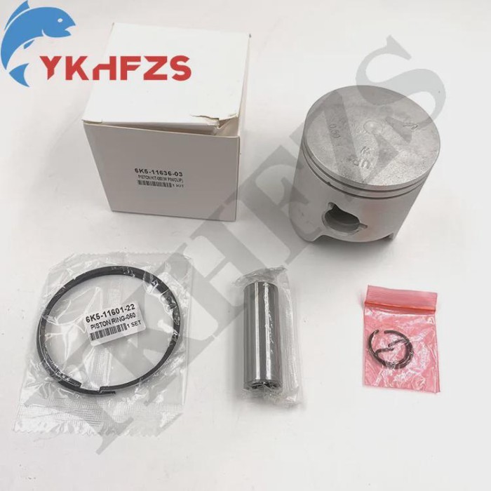 6K5-11636-03 Piston Kit (0.50Mm O/s) for Yamaha Outboard Motor 2-stroke 60HP 3CYL 6K5-11636；6H3-116