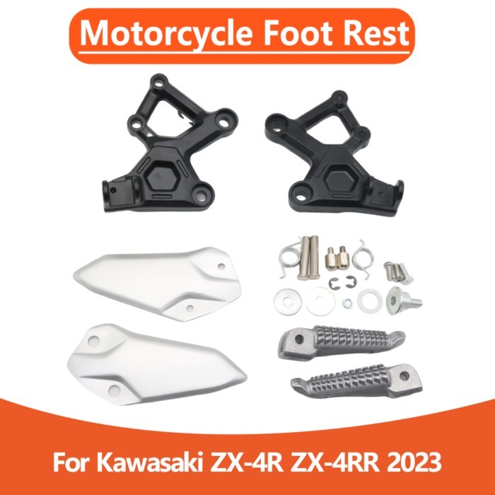 For Kawasaki ZX-4R ZX-4RR ZX 4R 4RR ZX4R ZX4RR 2023 Motorcycle ZX 4R 4RR Footrests FootPeg Bracket