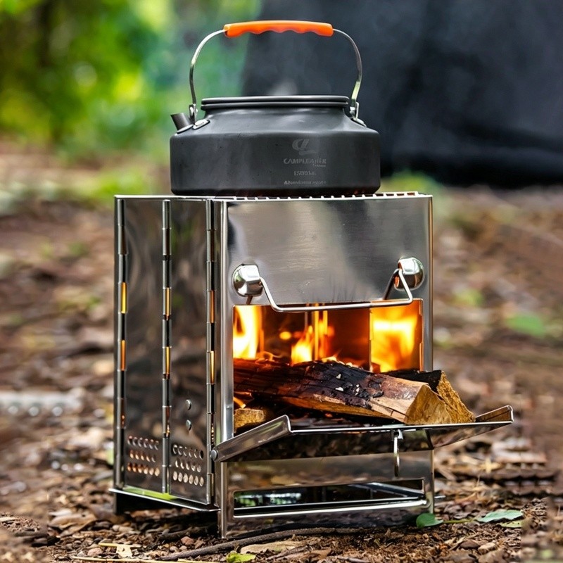 เตาฟืน เตาถ่าน เตาปิ้งย่าง BBQ พกพา พับได้ น้ำหนักเบา เตาย่าง เหมาะสำหรับกิจกรรมกลางแจ้ง
