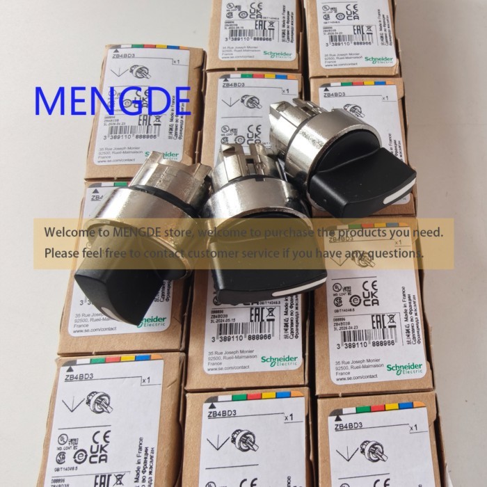 10PCS ZB4BD3 ZB4BD5 Authentic Schneider Three level Selection Switch  Button Switch Head Button Sel