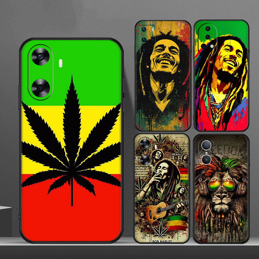 สําหรับ Huawei Nova 2i 2 Lite 3 3i 4E 5i 5T 7 10 SE 8i Y61 Bob Marley 8Y14 นุ่มสีดํา TPU เคสโทรศัพท์