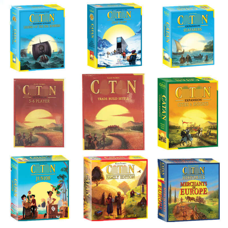 ภาษาอังกฤษ CATAN เกมกระดาน CATAN Basic Edition Extended Edition ของเล่นเพื่อการศึกษา Party การ์ดเกม