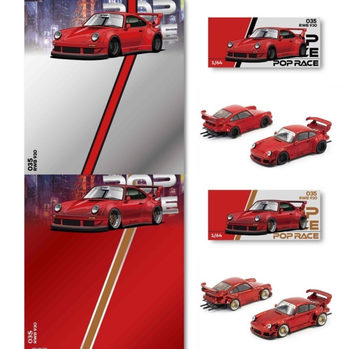 Enigma 1: 64 Porsche RWB 930 GT Wing Wide Body Modified Alloy Model Pop Race
