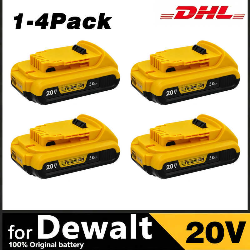 3Ah -12Ah Rechargeable Lithium Ion Battery, For Dewalt Dcb200 Dcb206 Power Tool Replacement Battery
