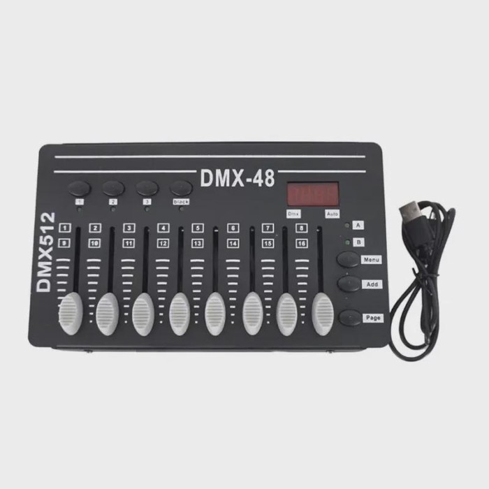 DMX-48 Portable Digital Console DMX Controller Stage Lighting Effect Controller