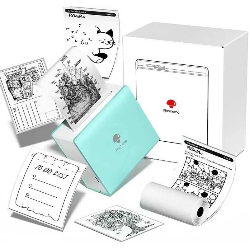 Phomemo M02 Mini Sticker Thermal Pocket Photo Bluetooth Wireless Picture Printer แบบพกพาสําหรับโทรศั