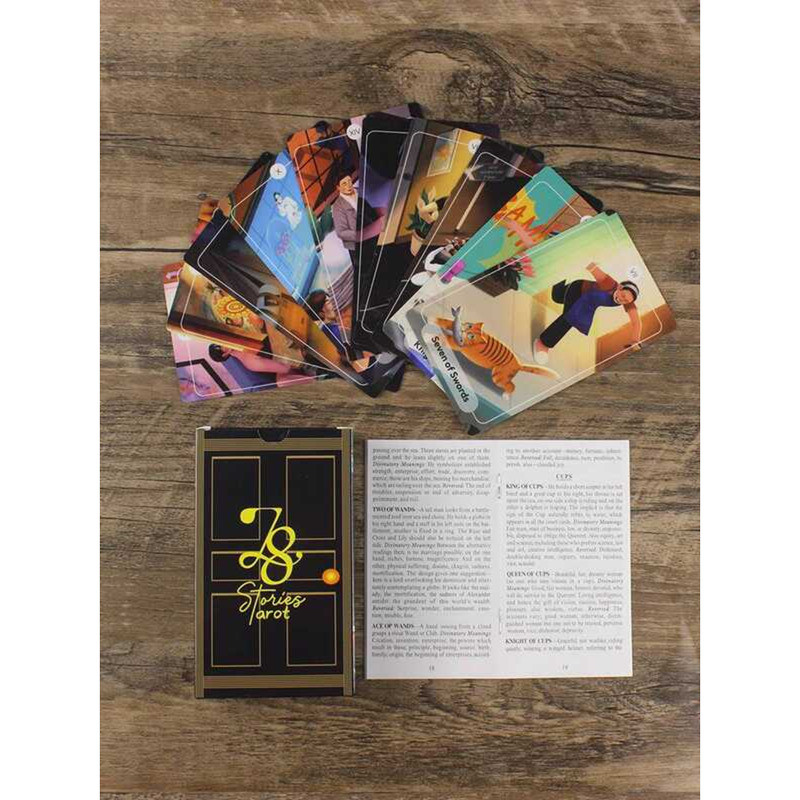 78 Stories tarot 78 Story การ์ดภาษาอังกฤษ Witte Card พร้อมกระดาษคู่มือ 12 x 7