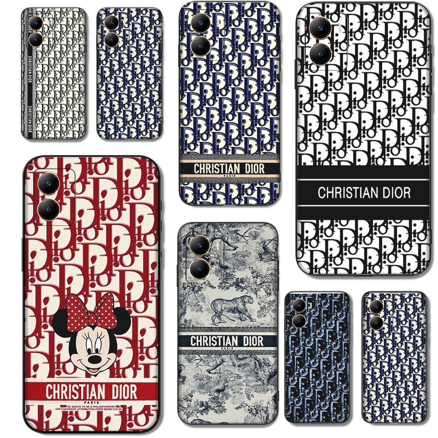 การออกแบบแฟชั่น Dior สําหรับ vivo Y18S Y18E T3 lite Y37M Z9 lite Y19S ความเข้ากันได้ TPU เคสโทรศัพท์