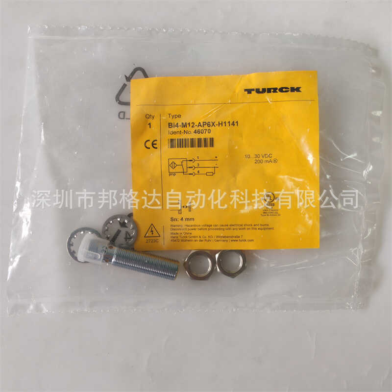 ต้นฉบับ Piccolo Bi4-M12-AP6X-H1141 อุปนัย M12 ทรงกระบอก Proximity Switch PNP