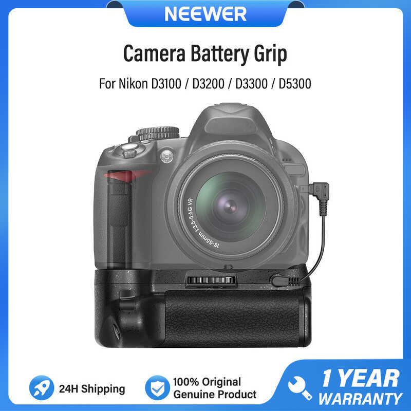 C NEEWER Camera Battery Grip กล้อง เปลี่ยน กริปแบตเตอรี่ สำหรับกล้อง Nikon D3100 D3200 D3300 D5300
