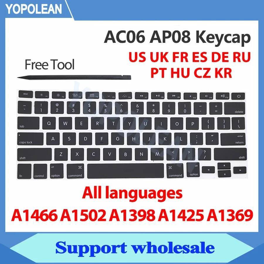 TA ใหม่ AP08 AC06 คีย์ keycaps สําหรับ Macbook Air Pro Retina A1398 A1425 A1502 A1466 A1369 2012 201