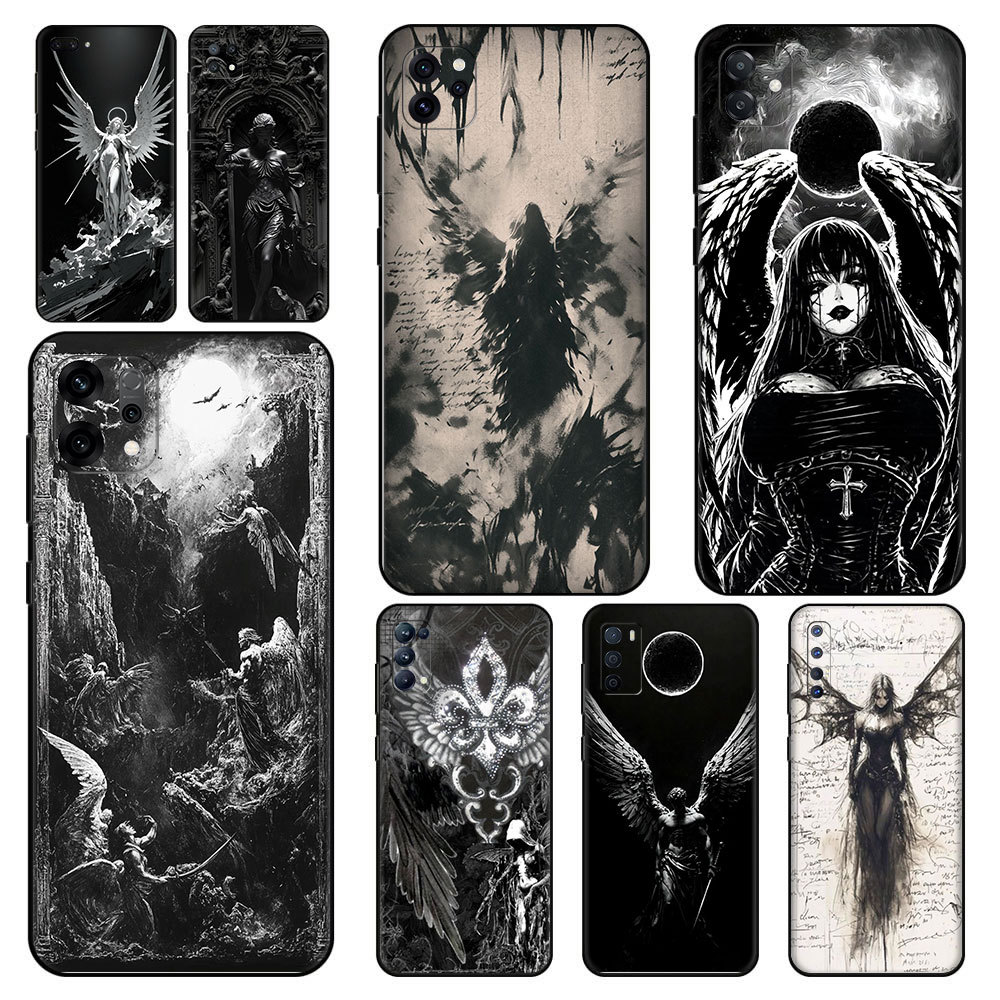 ลึกลับ Black Angel ^ W7 สําหรับ OPPO A80 A83 A1 A91 F15 A92 A72 A52 A92S A93 A94 A95 A96 K12X ความเข