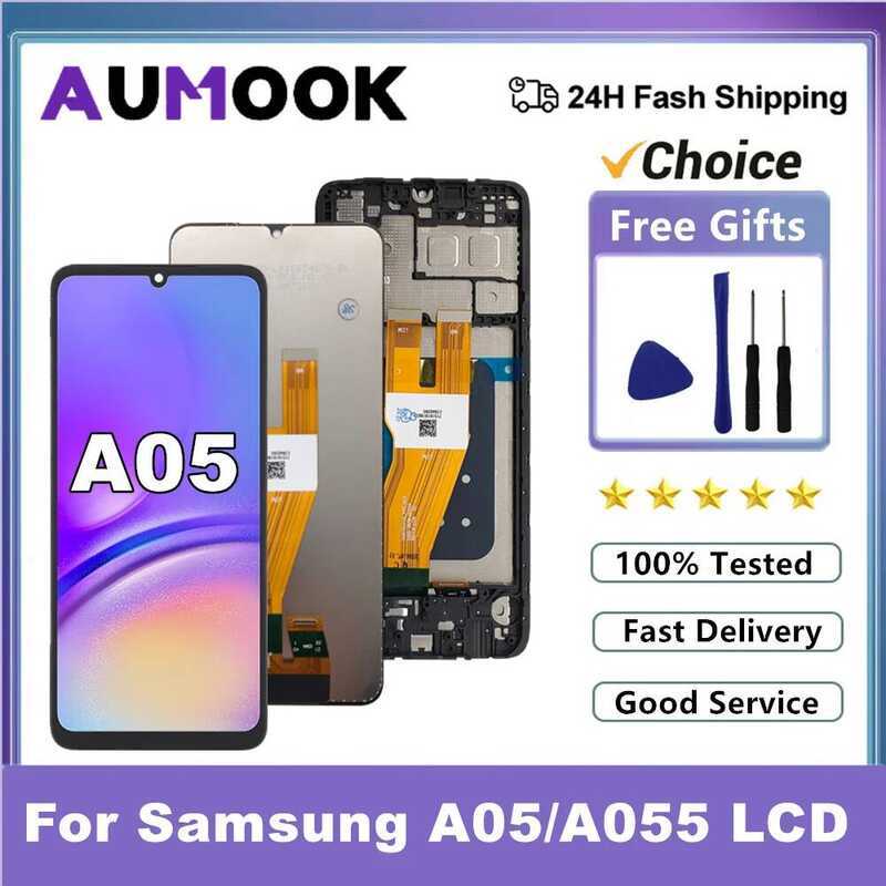 หน้าจอ LCD ขนาด 6.7 นิ้ว สำหรับ Samsung Galaxy A05 A055 จอแสดงผล LCD พร้อมระบบสัมผัส สำหรับ Samsung 