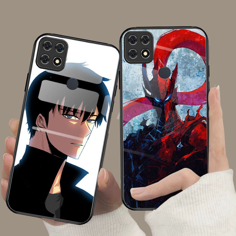 G-29 Solo Leveling Casing กระจกนิรภัยสําหรับ OPPO Reno 4 A15 A16K A16E A54 4F A15S A55 A93 Lite Case