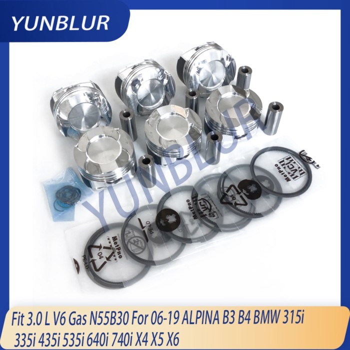 Forged STD Engine Piston & Ring Kit Fit 3.0 L V6 Gas N55B30 For 06-19 ALPINA B3 BMW 315i 335i 435i