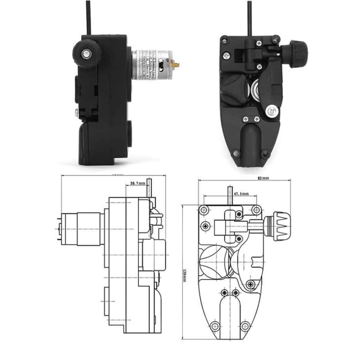 0.6-1.0mm Welding Wire Feeder DC-12V/24V Gas Welding/Wire Feeder Wire Feeder Wire Feeder Motor Asse