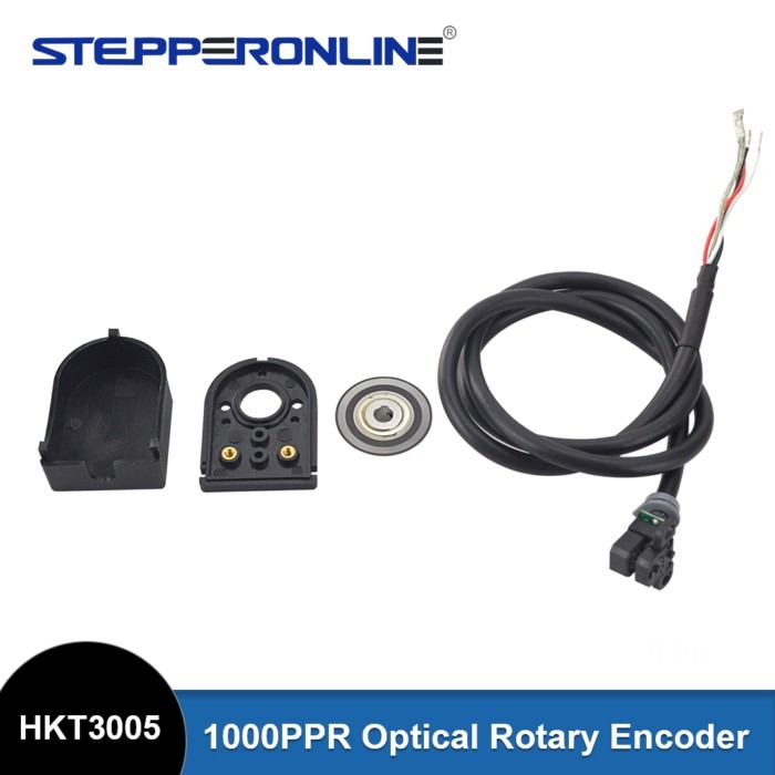 STEPPERONLINE Stepper Motor Optical Rotary Encoder 1000PPR AB 2-Channel ID 5mm w/ Shielded Cable