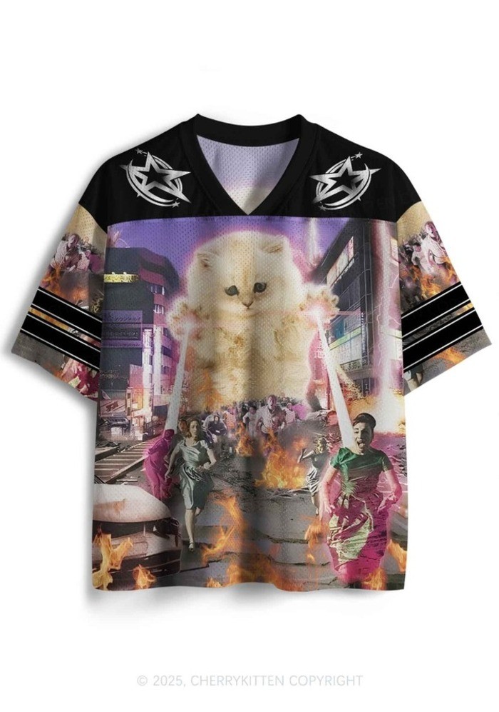 Cherrykitten_Custom Jersey Superpower Cat_Y2K_Sportswear_Cherrykitten_For Sale