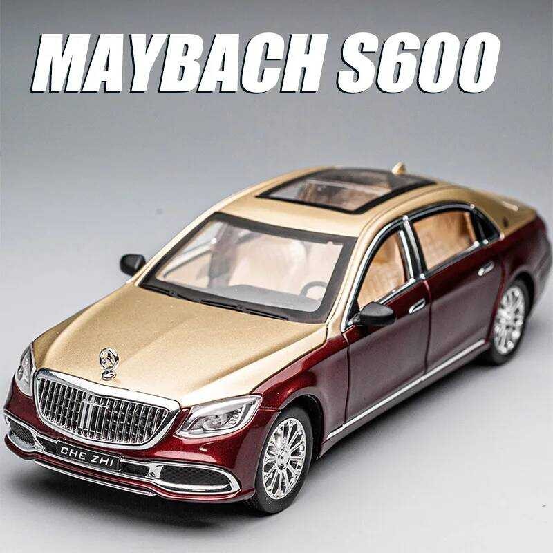 C 1:24 Mercedes Benz Maybach Gls600 Alloy Model Cars Diecast Simulation Sound & Light Vehicle Toys