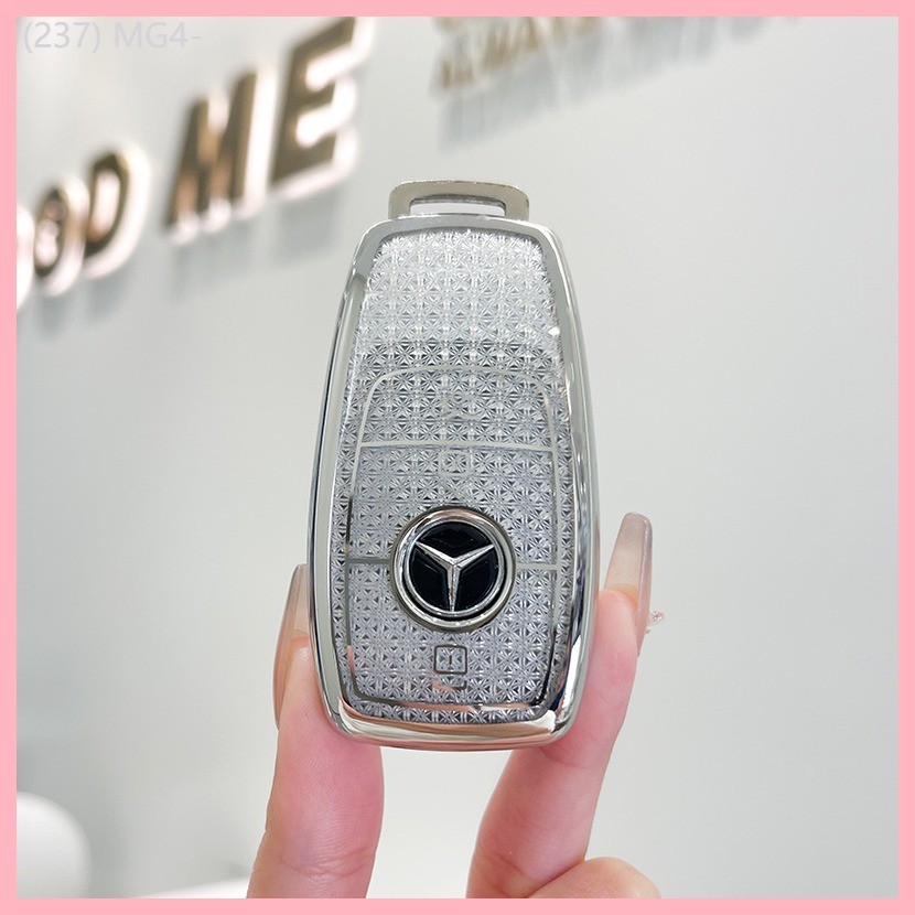 【2019-2025】 เหมาะสำหรับ Mercedes-Benz Key ฝาครอบป้องกัน E300L/C260L/GLC/C200 หัวเข็มขัด GLB/gle350e