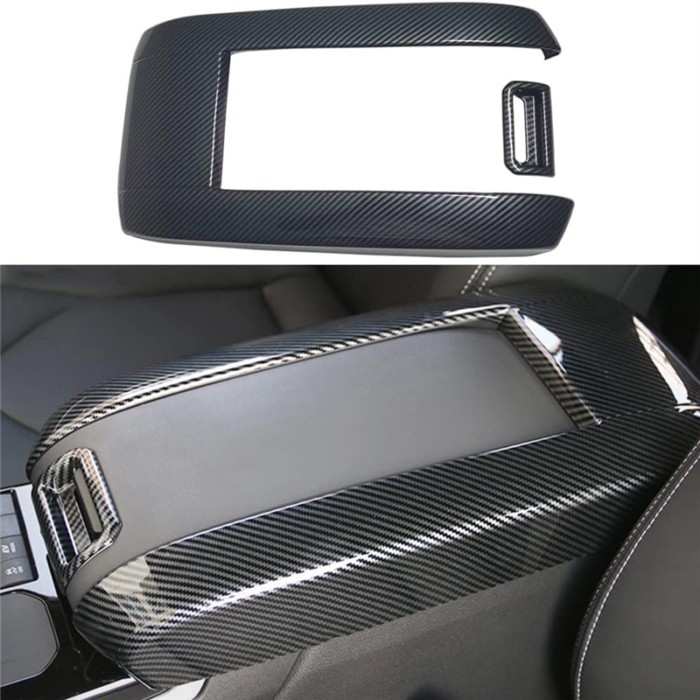 Q2-Center Console Armrest Storage Box Cover Trim For Toyota Highlander L LE XLE XSE 2020-2024 Inter