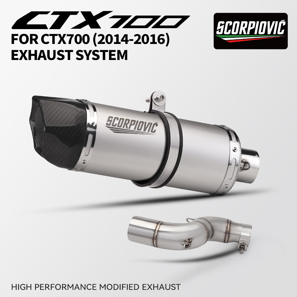 Slip On สําหรับ CTX700 CTX700N DCT รถจักรยานยนต์ท่อไอเสีย 50.8 มม.ดัดแปลงเชื่อมต่อหลอดกลาง Link ท่อข