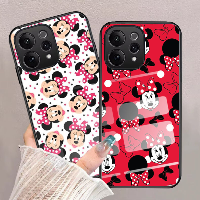 G-22 Mickey และ Minnie กระจกนิรภัยสําหรับ VIVO Y200 Y200E V9 Y11d Y81i V70 T3 ELite FE Y05 5G กรณี