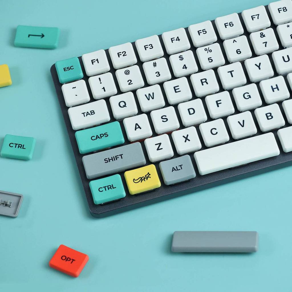 ใหม่ CHOSFOX Low Profile PBT Choc Keycaps สําหรับ Kailh 1350 Low Profile Switch คีย์บอร์ด Ultra Thin