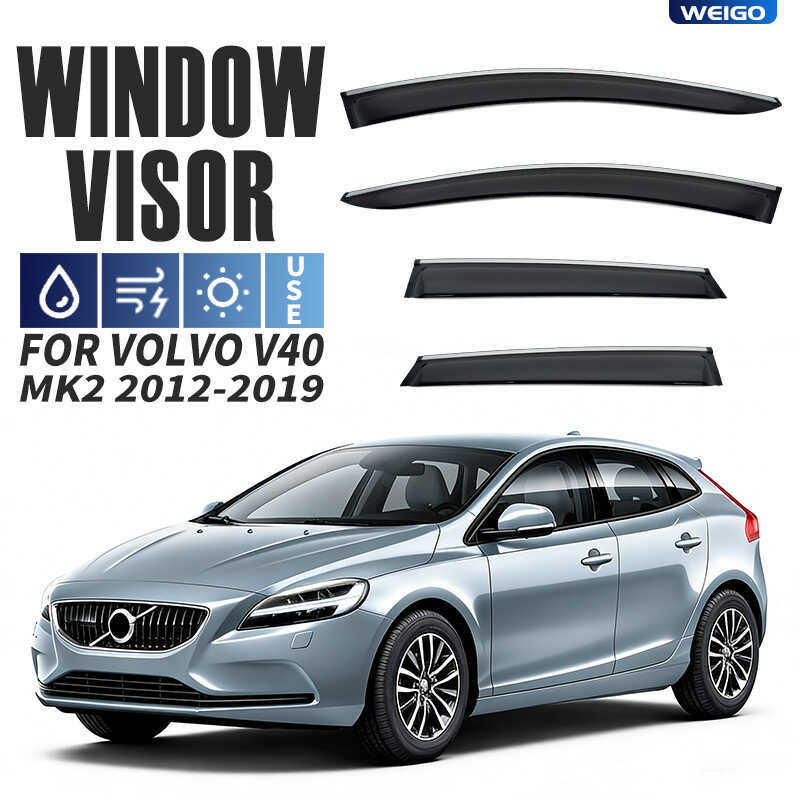 เหมาะสําหรับ VOLVO V40 กันฝน Rainshield กระจกมองหลัง Rain Eyebrow VOLVO V40 ที่บังแดดหน้าต่าง