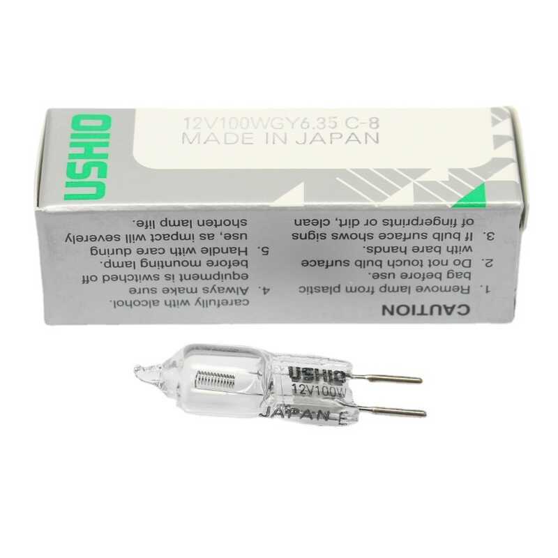 USHIO หลอดไฟกล้องจุลทรรศน์ JC 12V20W G6.35 12V35W JC 12V50W JC 12V100W