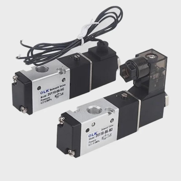 3V110-06-NC 3V110-06-NO Air Solenoid Valve 3 port 2 Position 1/8 Normally Closed Normally Open Pneu