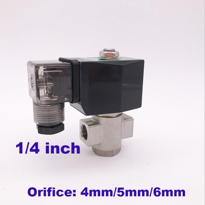 GOGO zero-pressure start 1/4" 24V 12V Orifice 4/5/6mm 0-7bar/5bar/3bar 2 way stainless steel water