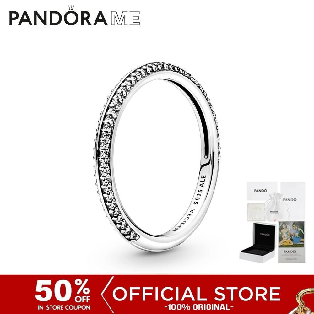 (ของแท้100%) Pandora Me Silver Sterling Silver Ring With Clear Cubic Zirconia เครื่องประดับ แหวน แหวนเงิน แหวนสีเงิน