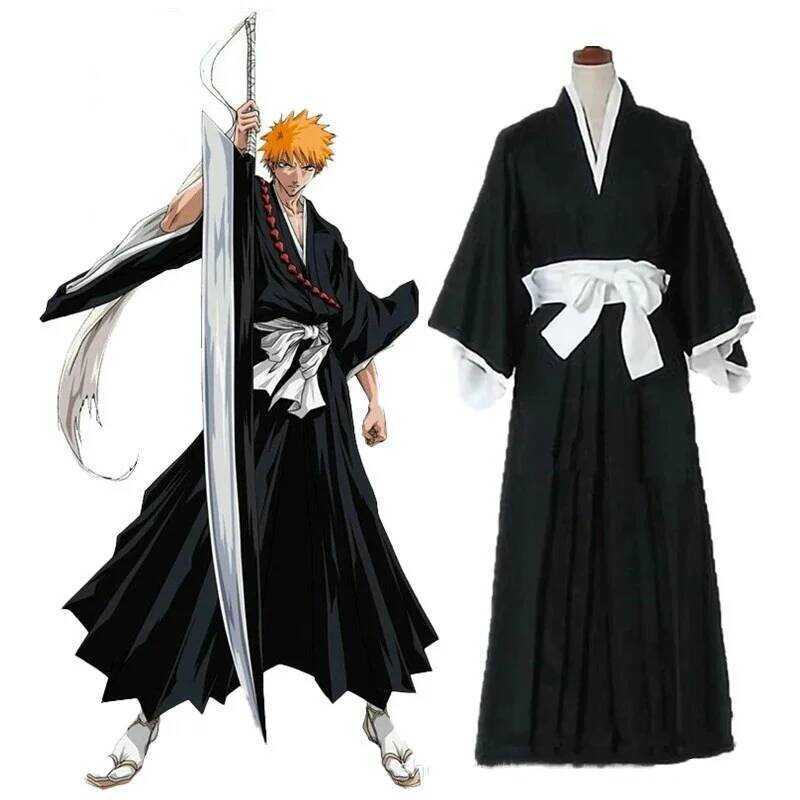 kia Cosplay Costumes Kurosaki Ichigo Die Pa Soul Society Shinigami Kimono Full Outfit Thousand-Year