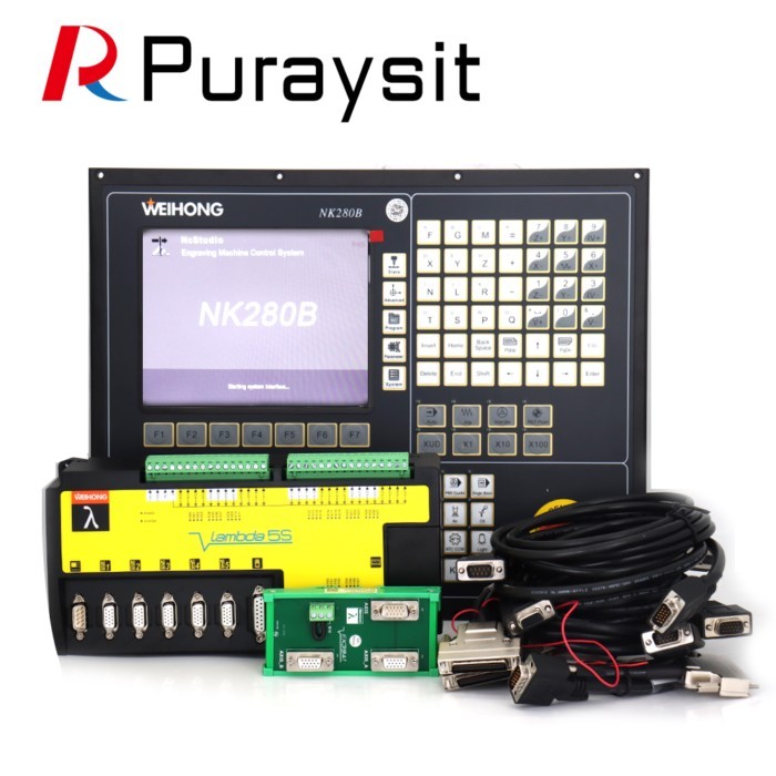 Puraysit CNC Router NK280B and Lambda5S 4-axis Linkage Integrated Control Card use for Support ATC